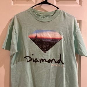 TEAL DIAMOND CITYSCAPE TEE SHIRT